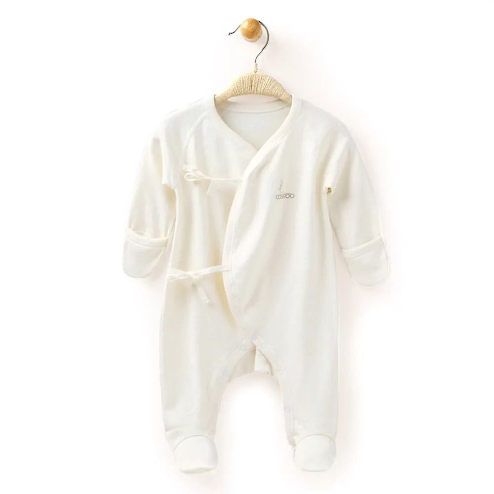 COBROO Newborn Baby Girl Boy Underwear Footies Infant Jumpsuit with Mitten Clothes for 0-3 Months NY550014 | Детская одежда и
