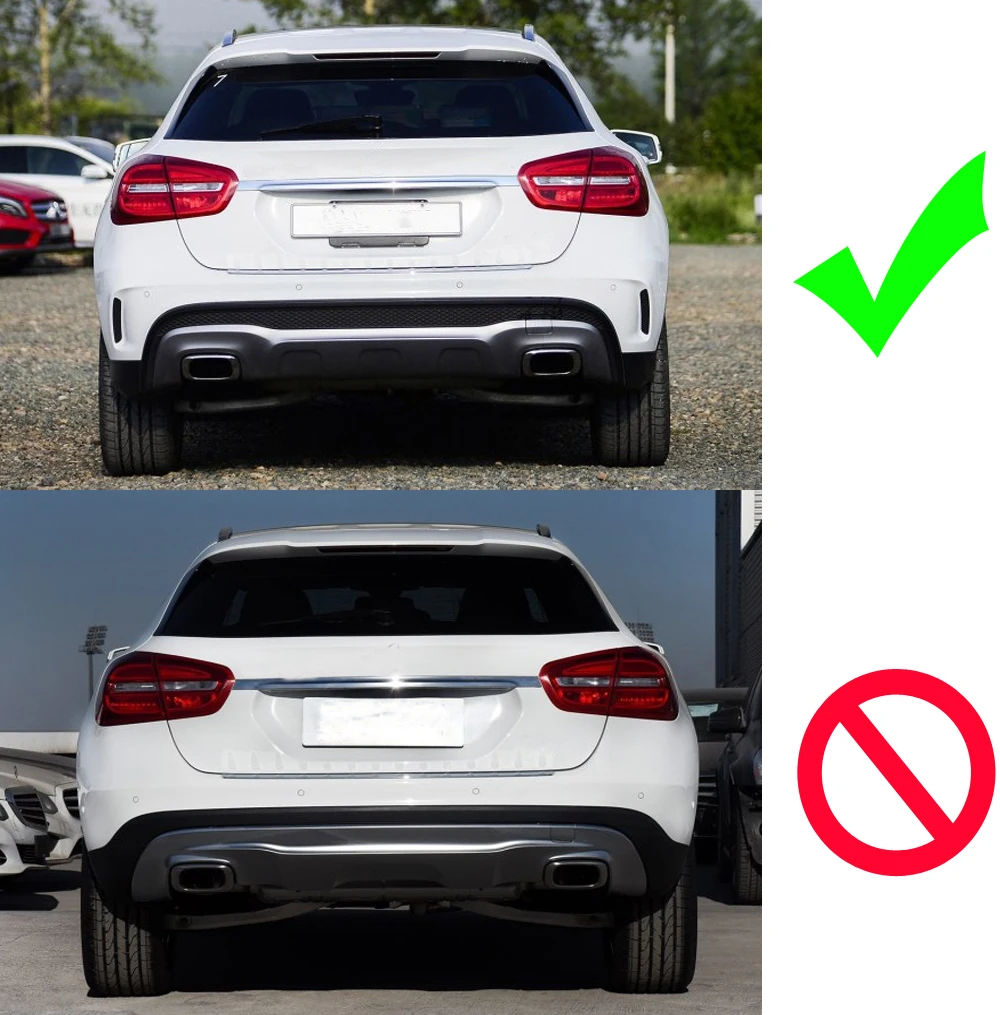 PP задний бампер для губ спойлер, диффузор с глушитель для Mercedes Benz GLA Calss GLA260 спортивный внедорожник- не GLA45 AMG