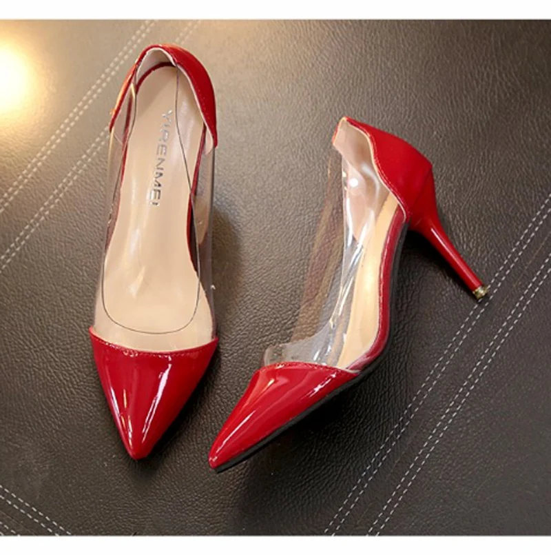 Туфли лодочки женские прозрачные на высоком каблуке 8 см с кристаллами|crystal shoes|party