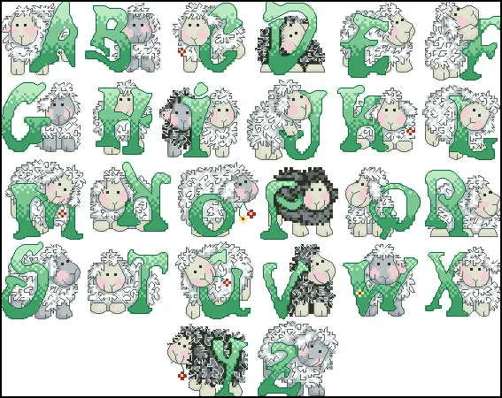 Needlework,DIY Cross Stitch,Sets For Embroidery kits,11CT&14CT&16CT&18CT,ABC Sheep