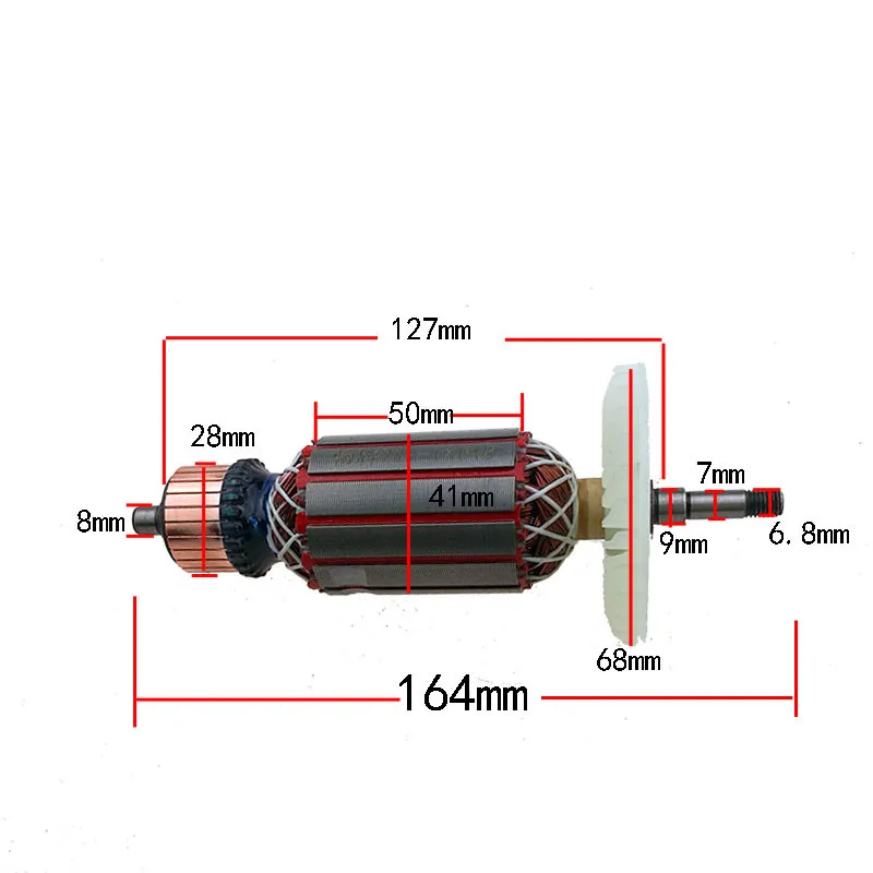 Armature rotor AC220V-240V 340651G 340651F статор поле 3605751e арматура ротора 999043 Замена для HITACHI CM4SB2 110 аксессуары для электроинструмента - Цвет: Armature rotor