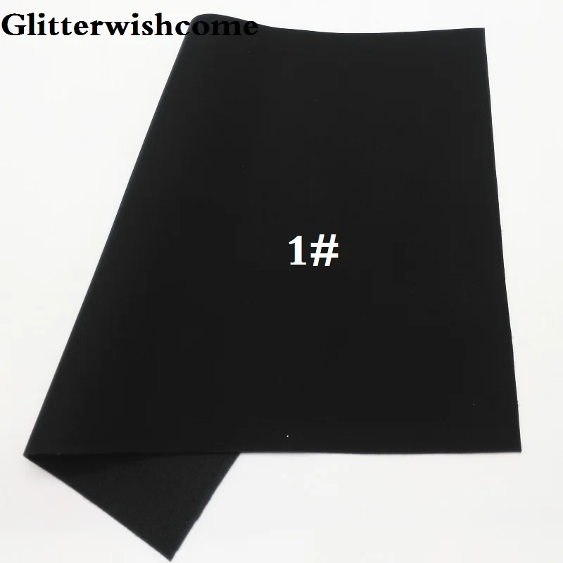 1 Glitterwishcome 21X29 см A4 размер винил для бантов Fluo металлик гладкая кожа ткань винил для бантов, GM015A - Цвет: 1