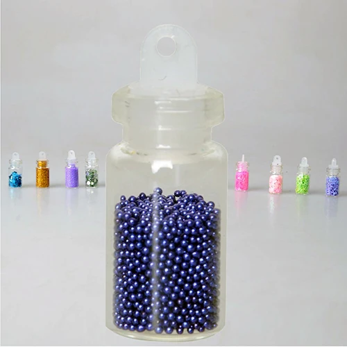 

New 48 Colors Glass-bottled Colorful Shiny Beads Sequins Nail Art Decoration Set