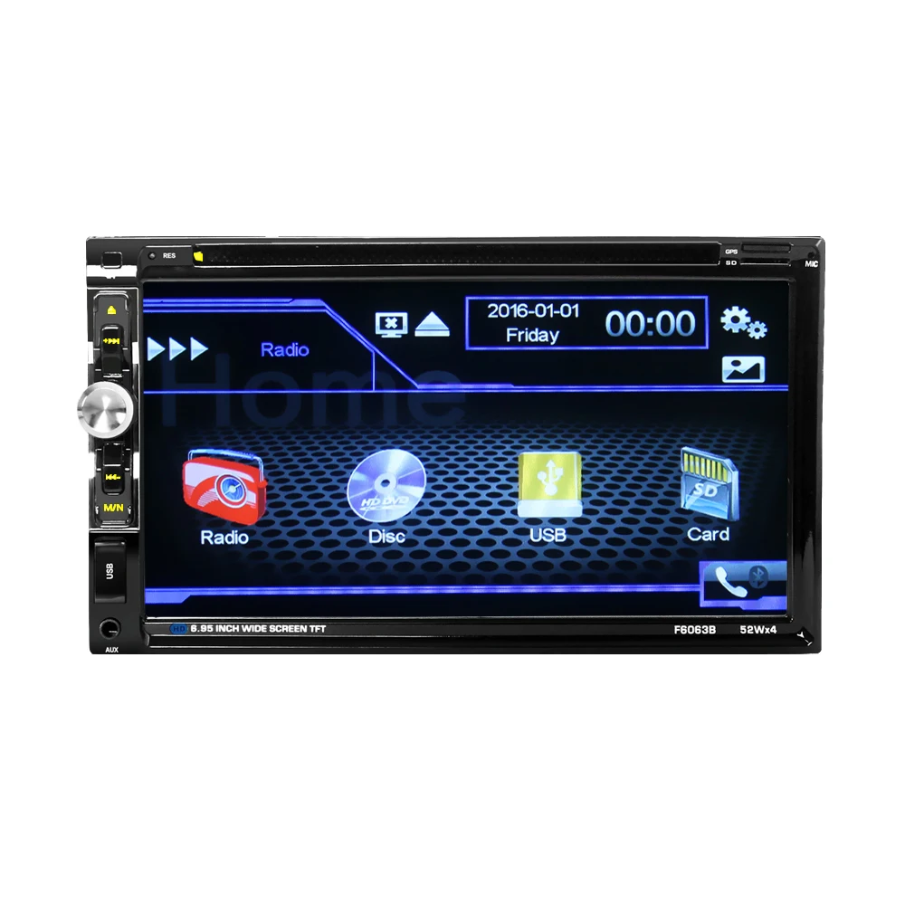 6063B Универсальный 2 Din Автомобильный dvd плеер 6 95 &quotАвтомобильный Авторадио
