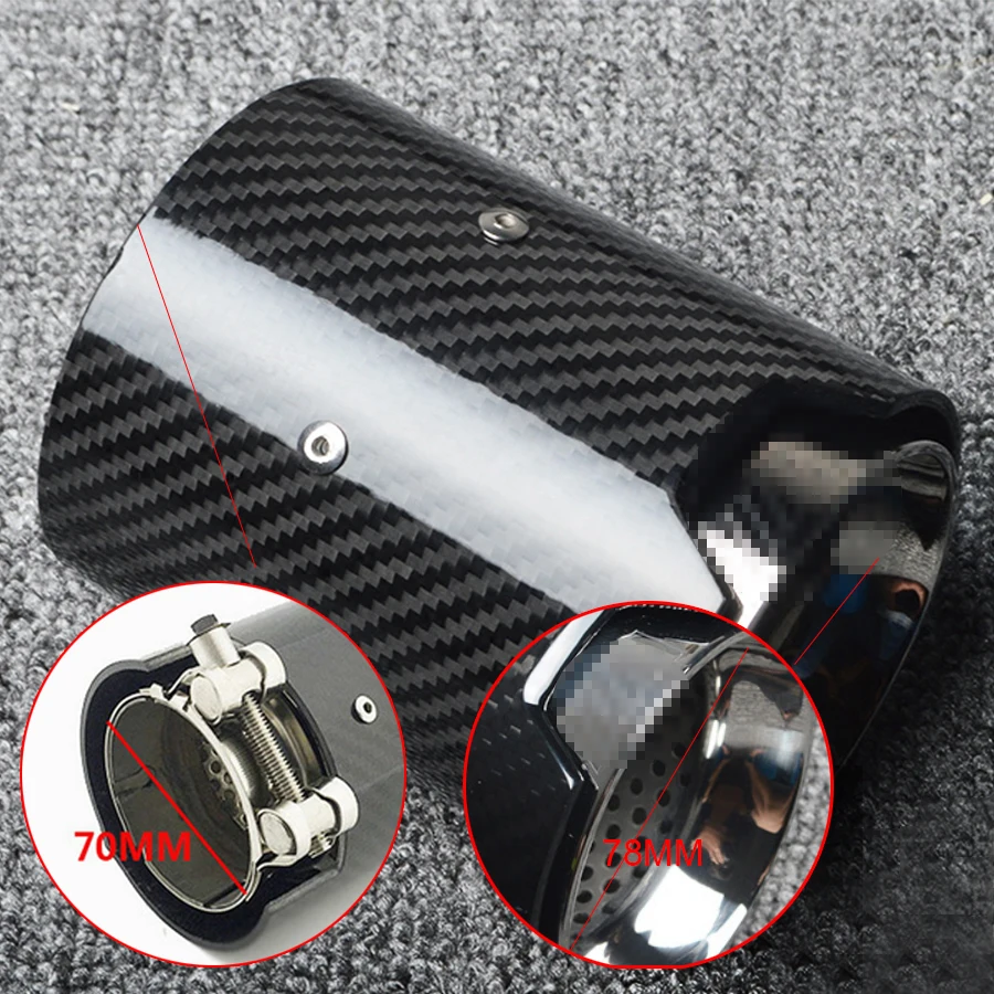 

Car Carbon Fiber Exhaust tip Air inlet OD 70MM Performance exhaust pipe for M2 F87 M3 F80 M4 F82 F83 M5 F10 M6 F12