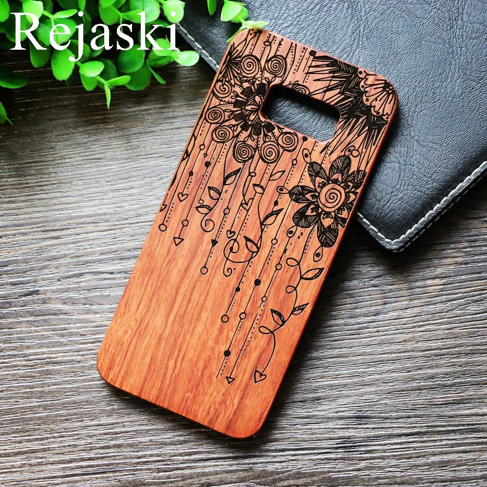 Real Wood Винтаж деревянные Чехлы для телефона для samsung Galaxy S8 S9 плюс реальные Ганеша Деревянный чехол для телефона samsung Galaxy Note 8 9 S7 Edge чехол - Цвет: Real Wood