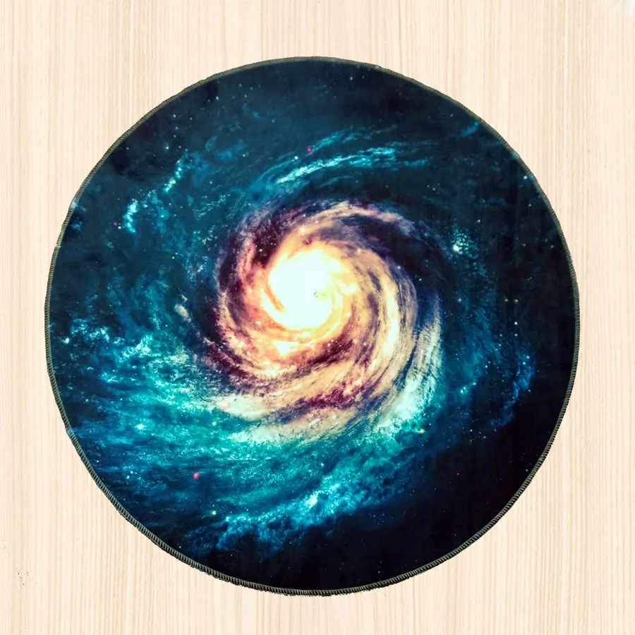 3D galaxy Круглый ковер с рисунком Вселенная земля географические прикроватные