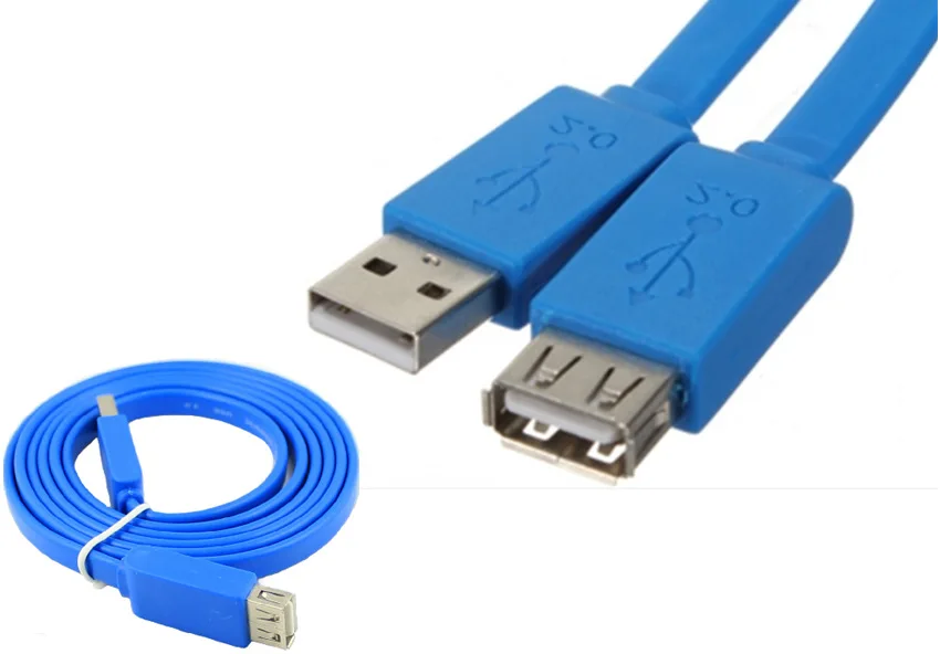 5 м плоским USB 2 0 удлинитель Лапша кабель плоский кабель|Соединители| |