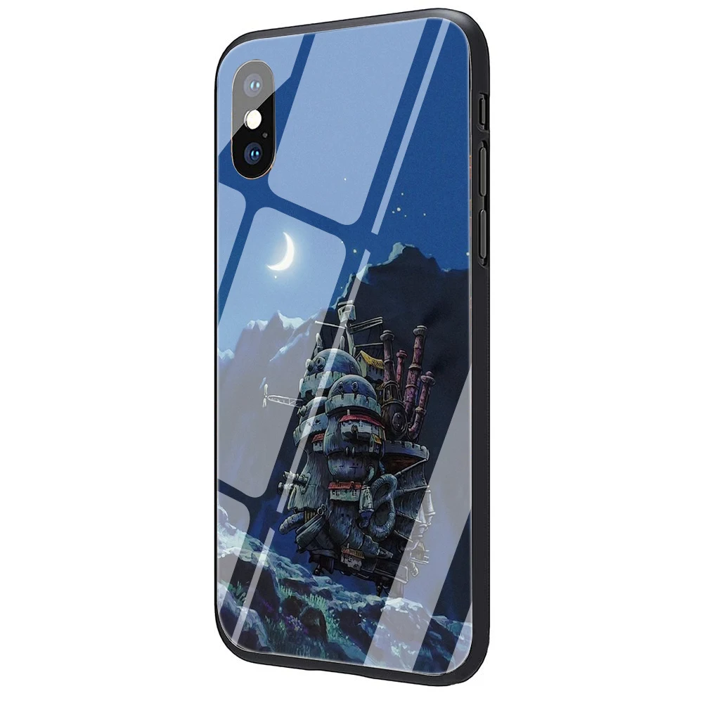 G1 Howl's Howls движущийся замок из закаленного стекла чехол для телефона iPhone 5 5S 6 6S 7 8 Plus X XR XS 11 pro Max - Цвет: G1
