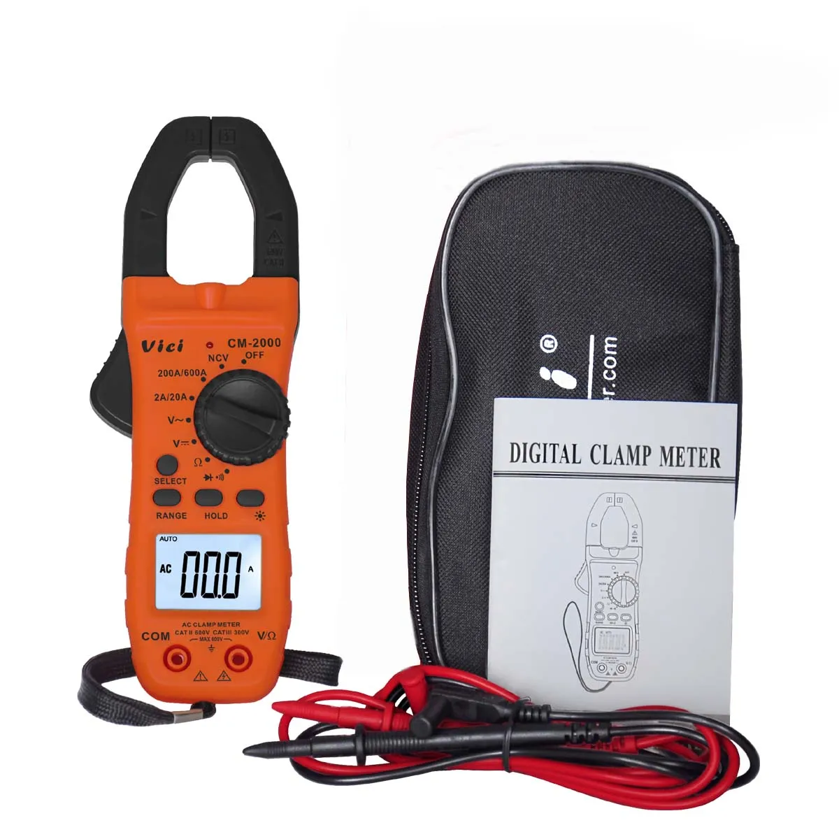 

VICI Digital Clamp Meter Multimeter Tester CM2000 DC AC Voltage AC Current R ohm