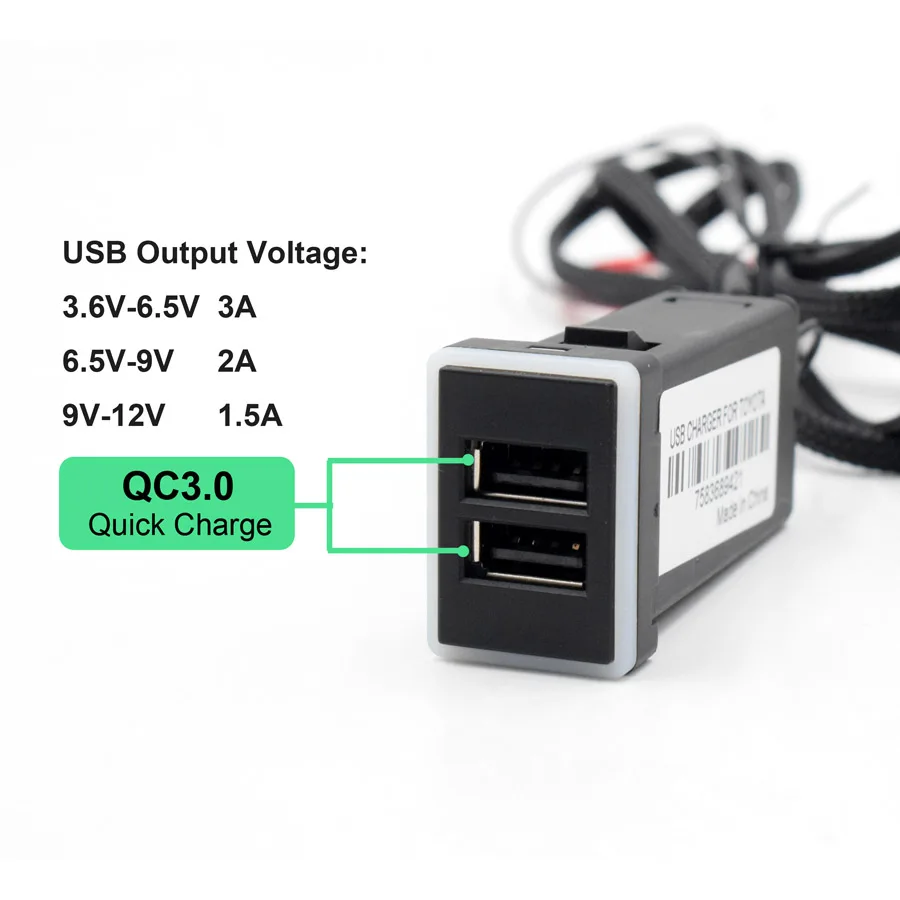 XCGaoon QC3.0 Quickcharge автомобильное зарядное устройство двойной USB телефон КПК адаптер