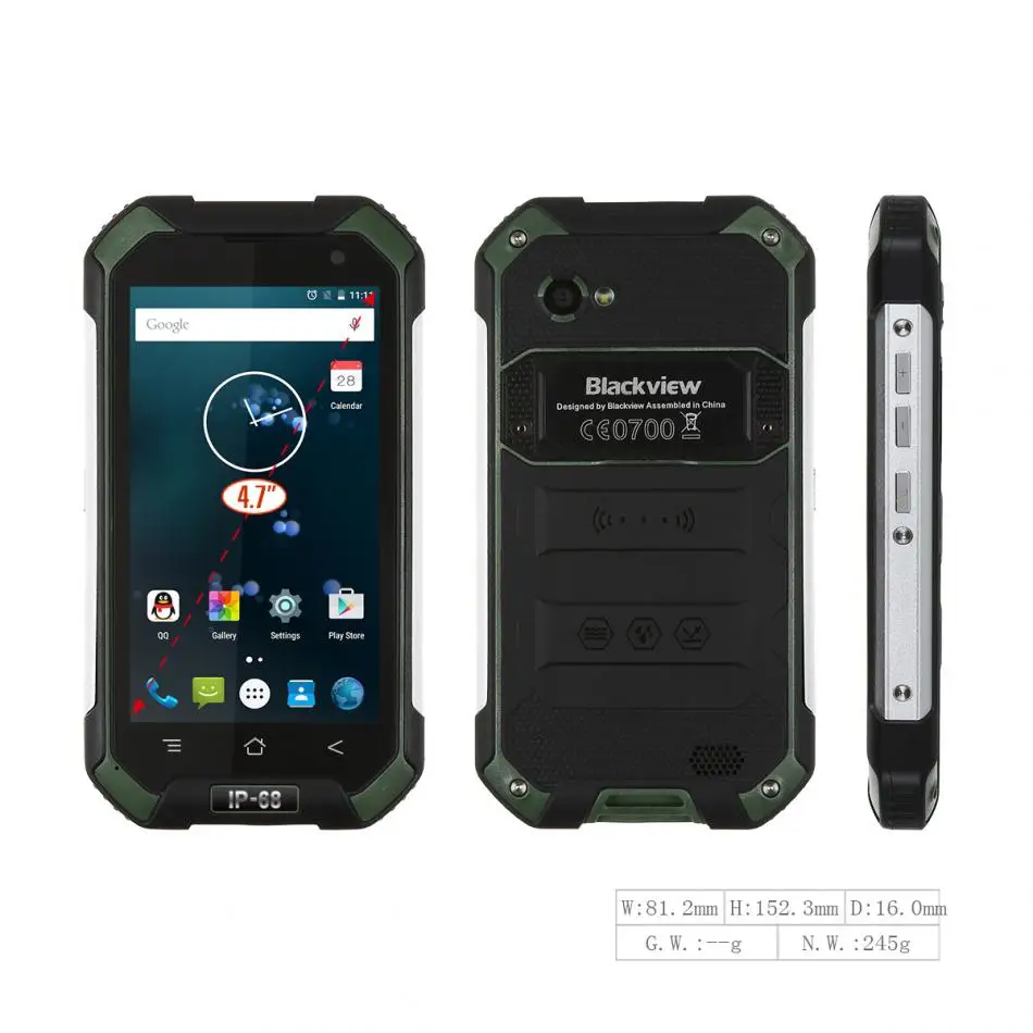 Blackview BV6000 мобильный телефон 4G LTE MTK6755 Восьмиядерный 2,0 ГГц 4," Android 6,0 3 ГБ+ 32 Гб 13 МП IP68 ГЛОНАСС