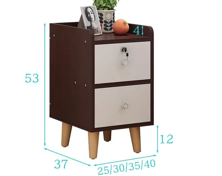 Louis Fashion Nightstands Bedside Cabinets Solid Wood Legs Nordic Minimalist Modern Multifunctional Storage Cabinet Simple