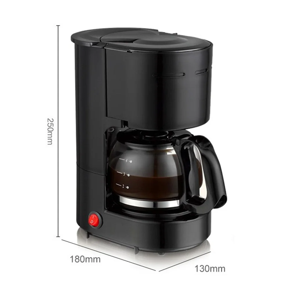 

Seamoy 650ML Portable Mini Drip Coffee Maker 220V 600W American Coffee Machine With Glass Pot For Home Office Cafe 4-6 Cup