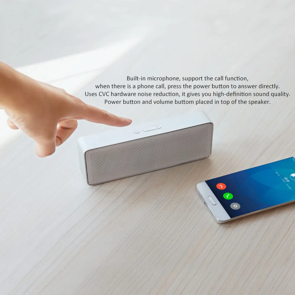 Bluetooth колонка Xiaomi Mi фирменная портативная прямоугольной формы 2 стерео-динамика