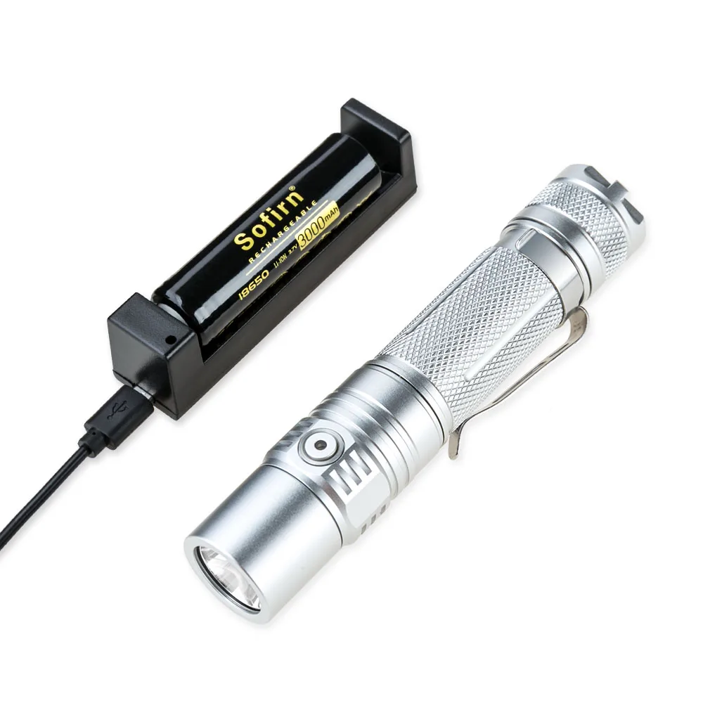 Sofirn SP32A V2.0 светодиодный фонарик 18650 CREE XPL2, светодиодный фонарь, тактический фонарь с регулировкой температуры, новинка - Испускаемый цвет: Silver Kit