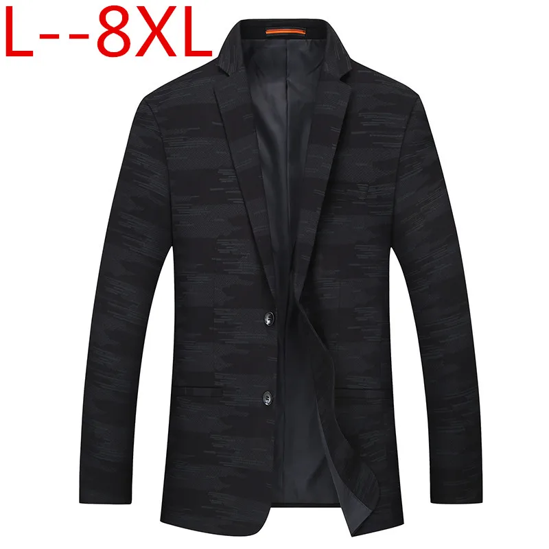 Блейзер 8XL 6XL 5XL 2018 весенний модный Деловой Повседневный|Мужские куртки| |