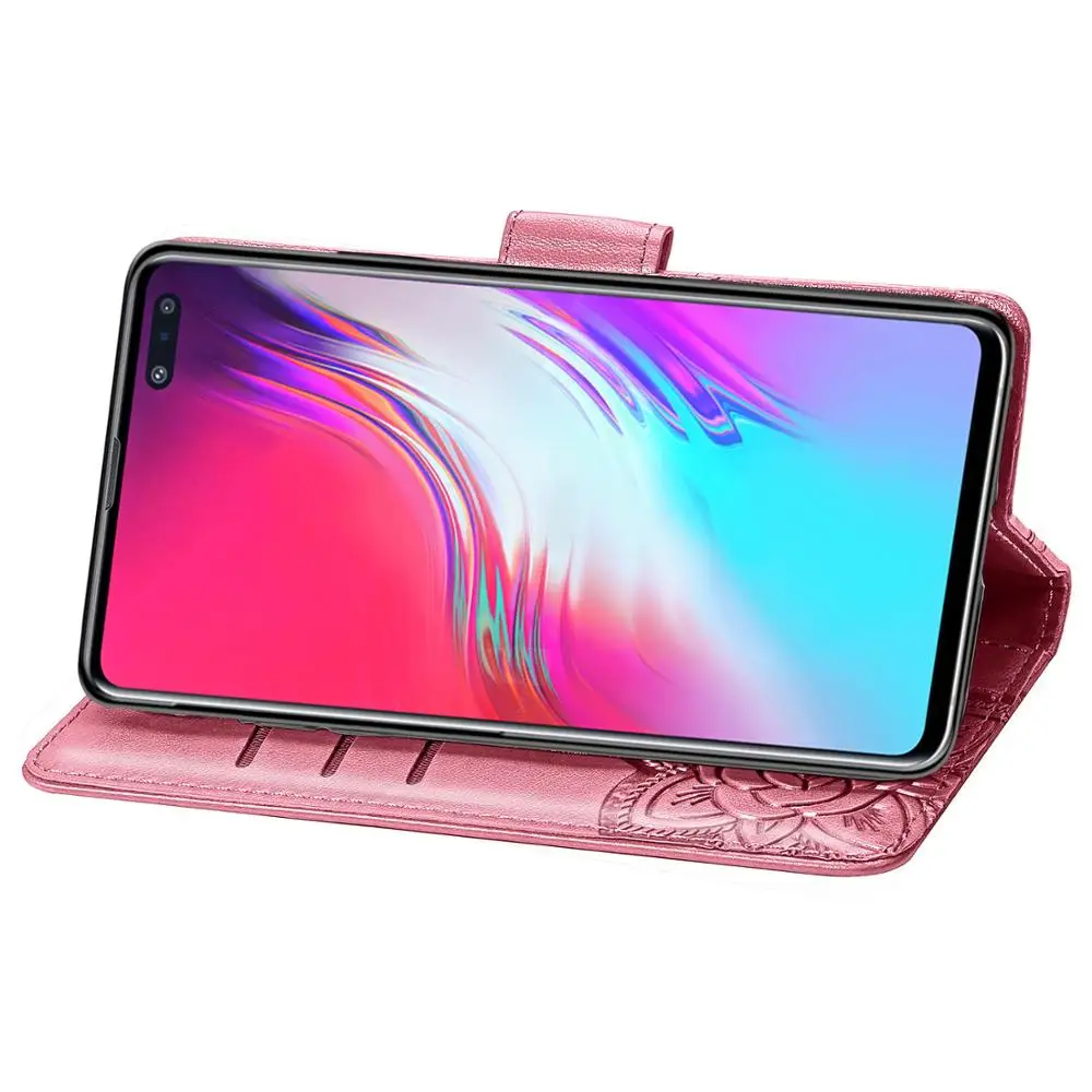 Роскошный кожаный флип чехол для Samsung Galaxy S10 Plus 5G S10e S9 S8 S7 Edge A10 A30 A40 A50 A70 A80 Магнитный