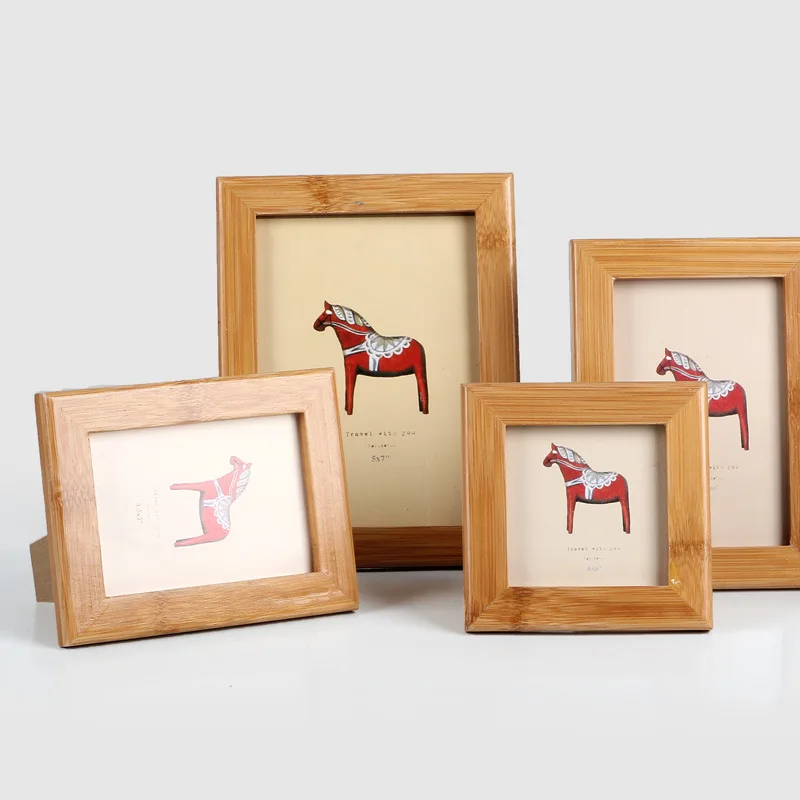 2017 DIY деревянная фоторамка новый дизайн ремесло украшение дома Стеклянная лошадь