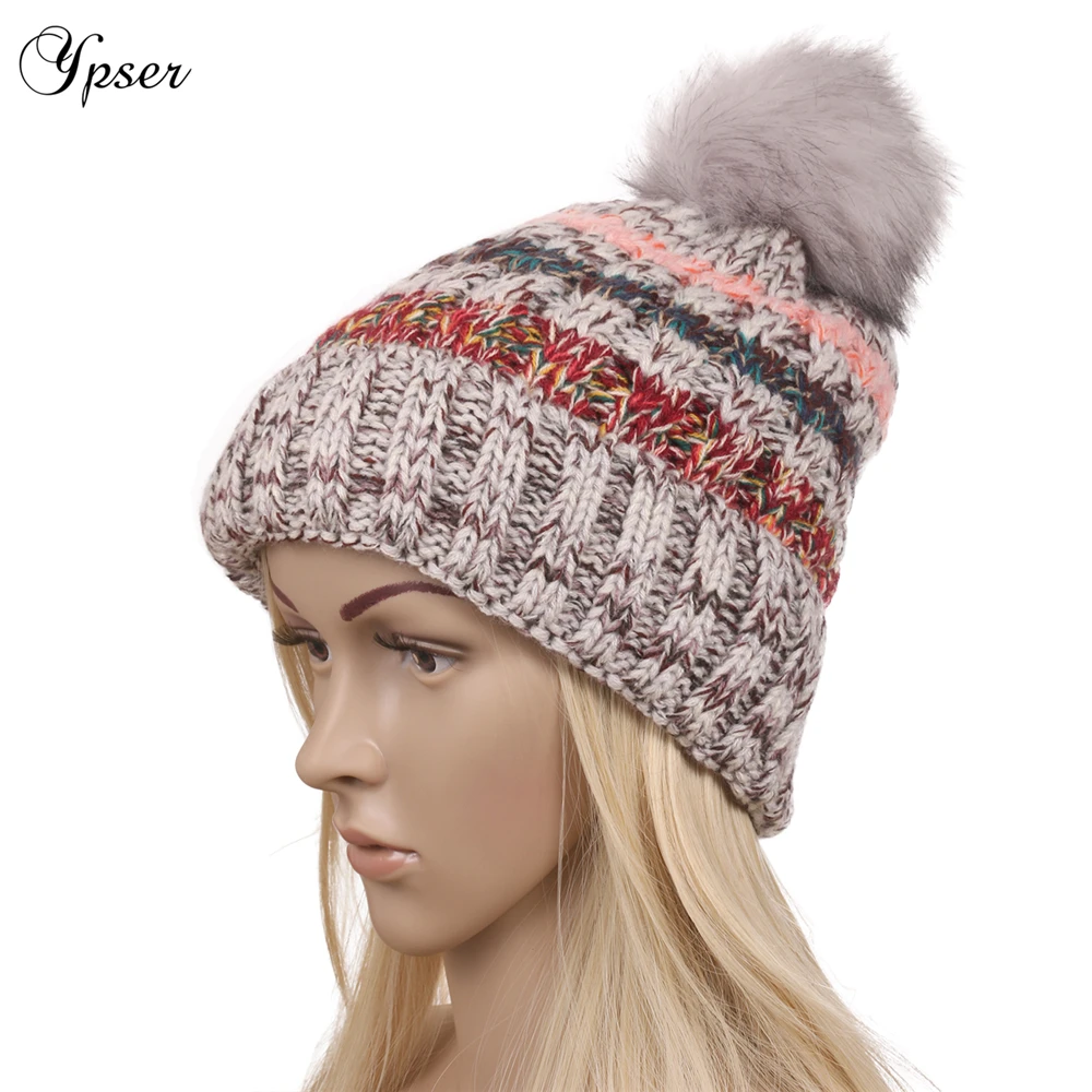 Женские с флисовой подкладкой 2 слоя теплый норки пом Англичане Шапка бини