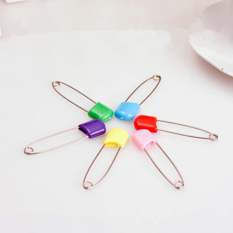 Цветные 10 шт 40 мм серебряные булавки для безопасности ювелирных изделий