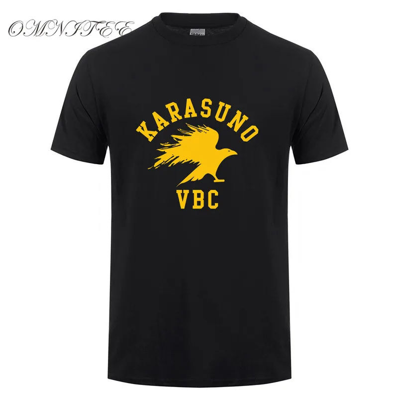 Новая мультяшная футболка Haikyuu Мужская хлопковая с коротким рукавом аниме кагeyama