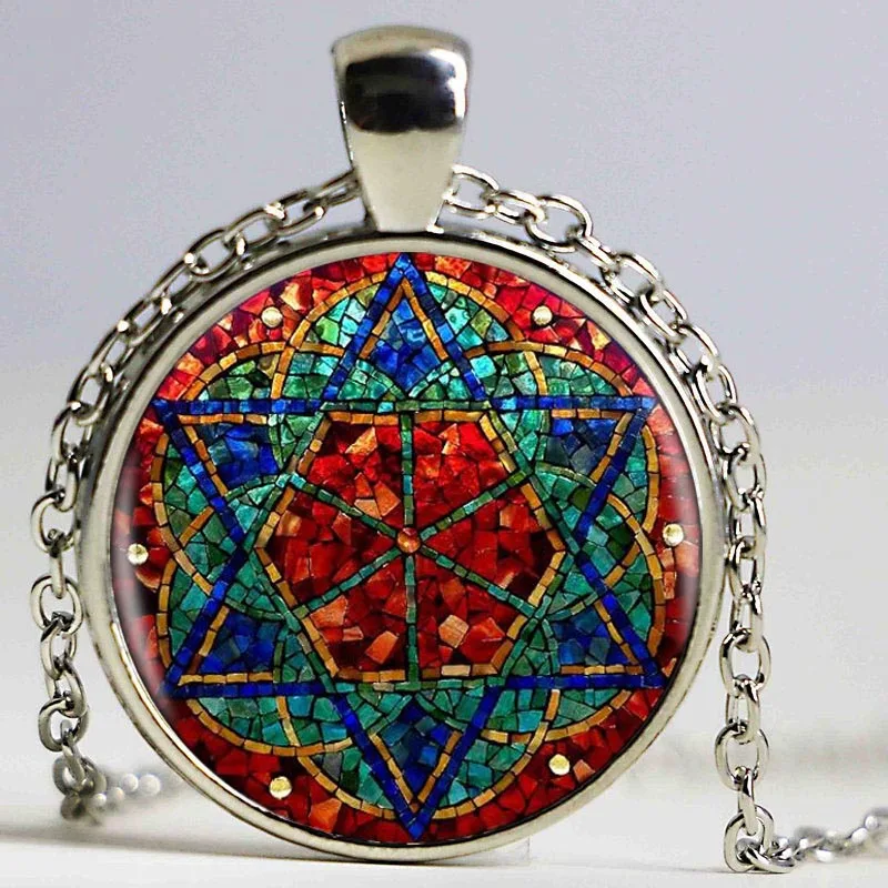 Мозаика картина цветок 9 видов стилей Серебряный кулон ожерелье длинные Чиан