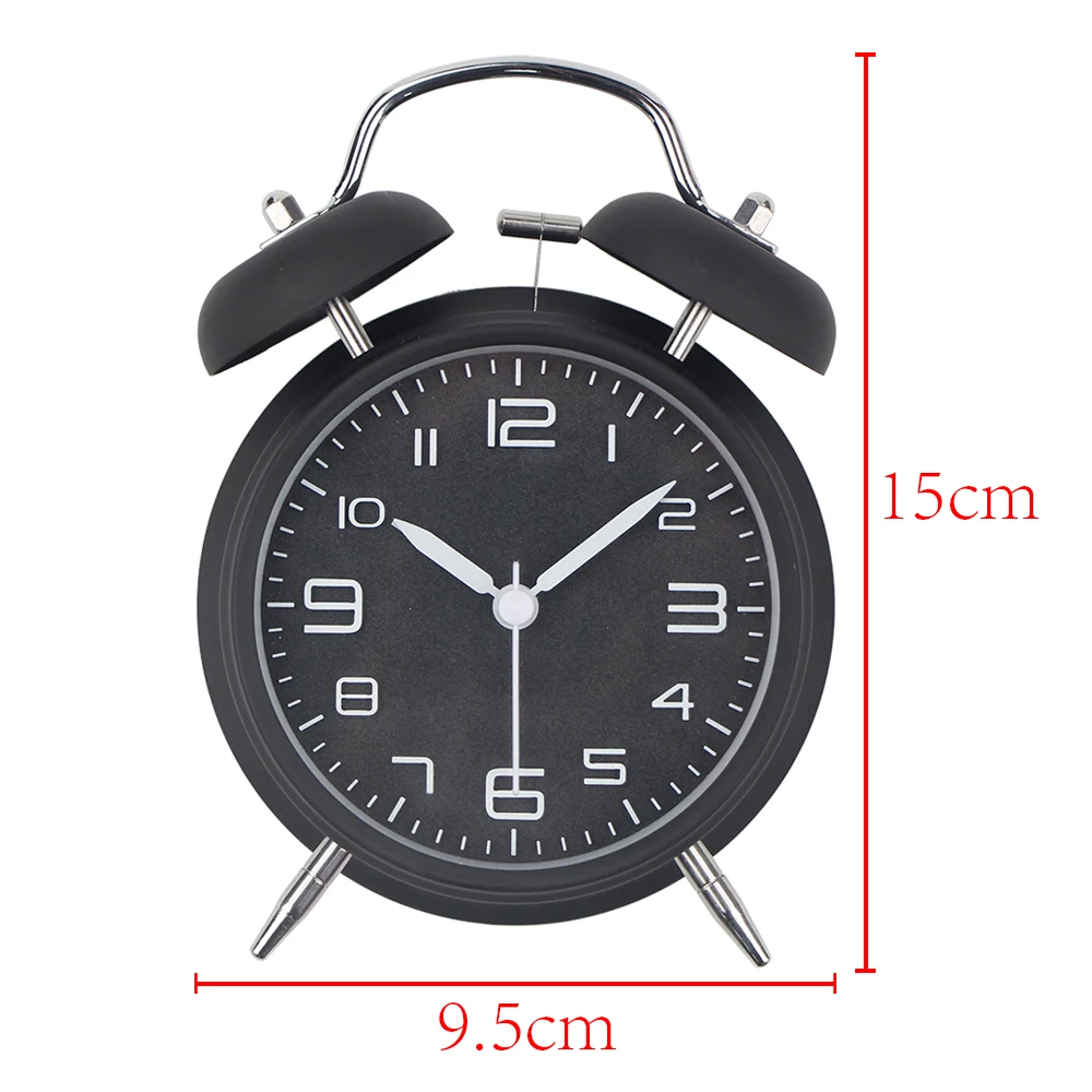 2019 Новый тихий будильник сканирование из современного черного металла
