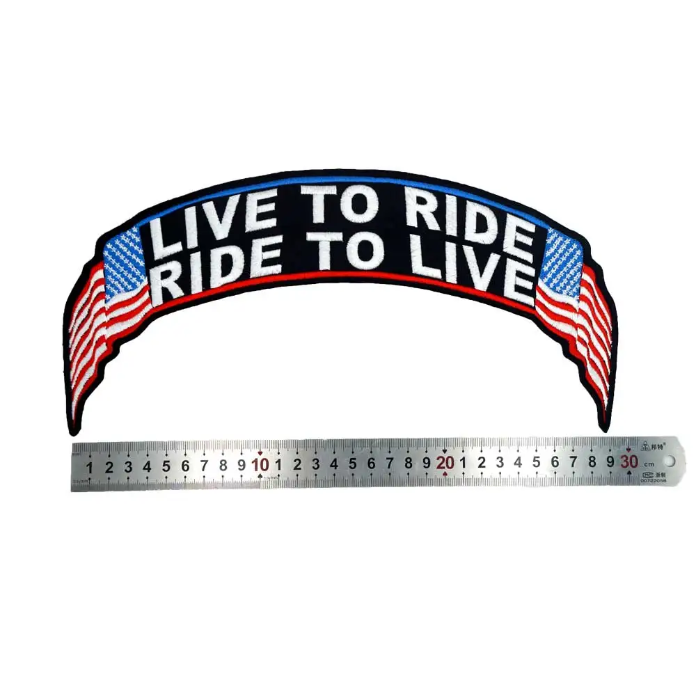 Нашивка Live To Ride вышитая аппликация этикетка для шитья панк-байкерские нашивки