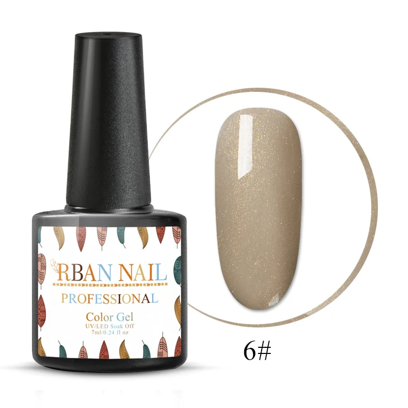 RBAN NAIL 7 мл УФ-гель для ногтей золотой блеск ногтей Laquer голографическая блестящая гель лак замачиваемый лак для творчества маникюрное украшение - Цвет: K3957