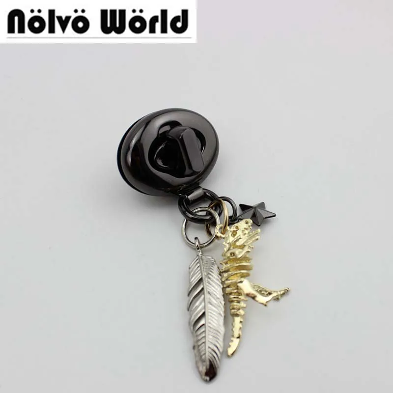 Подвеска с пером динозавра и замком ellips 20 комплектов|hardware accessories|bag lockleather hardware |