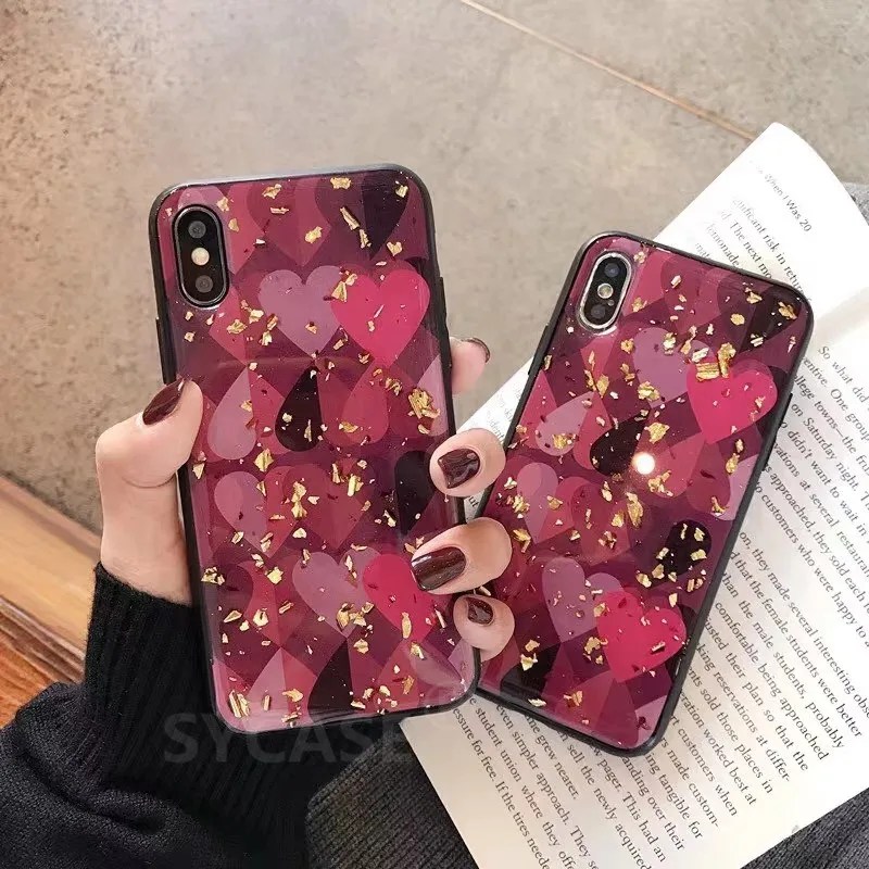 SYCASE новый роскошный эпоксидный Ретро Сращивание любовь оболочка для iPhone X Xs Xr xs max