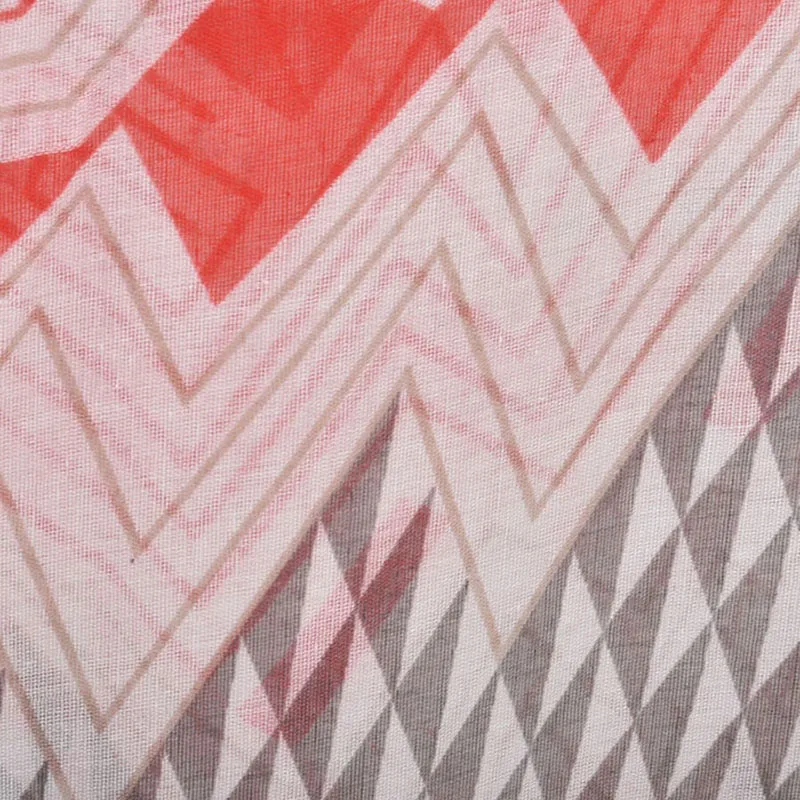 Женский пляжный шарф YILIAN цветной с геометрическим рисунком шифоновая шаль для