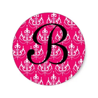 3 8 см люстра монограмма Свадебная наклейка | Дом и сад