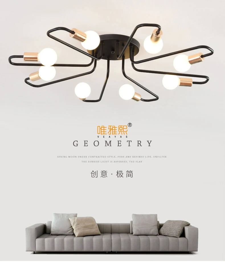 Бесплатный светодиодный светильник 85-265 в E27 Chander Lighting Vintag, светодиодный светильник, промышленные лампы, 6 ламп, люстра, светильник, белый