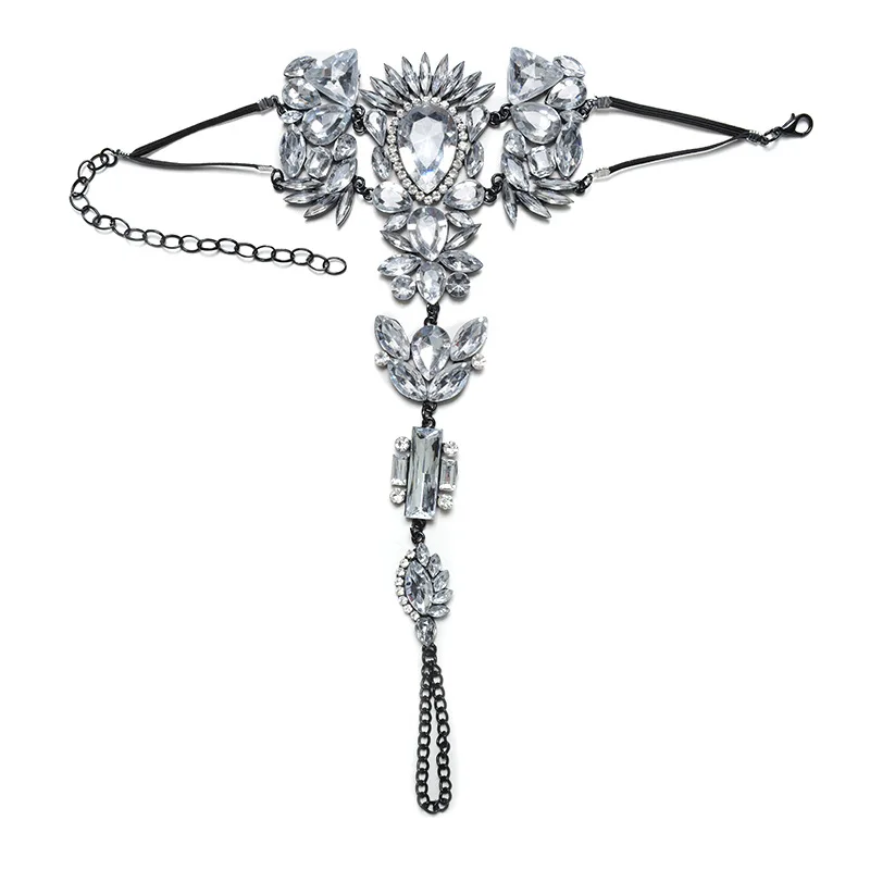 Браслет на щиколотку с кристаллами для отпуска 1 шт. сандалии-босички украшения