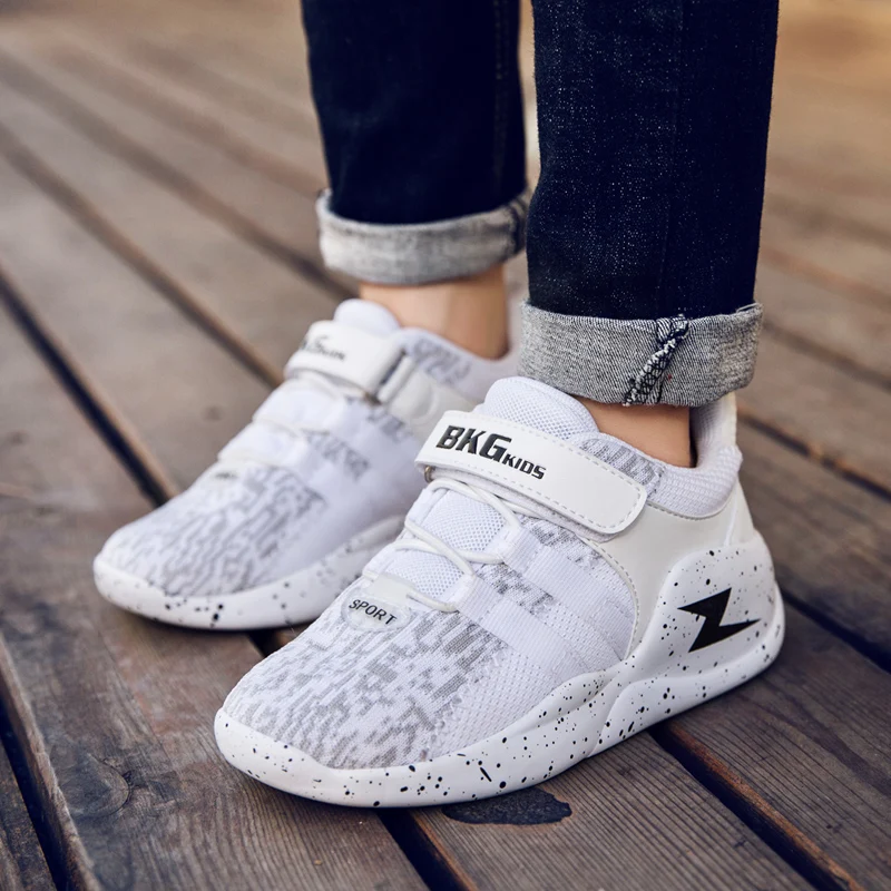New Summer Light Breathable Mesh Black White Grey Kids Shoes Sports Boys Girl Children Sneakers Soft Running | Спорт и развлечения