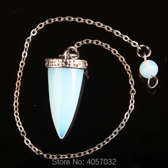 Опал розовый кварцевый кристалл Howlite каменный конус серебристая металлическая