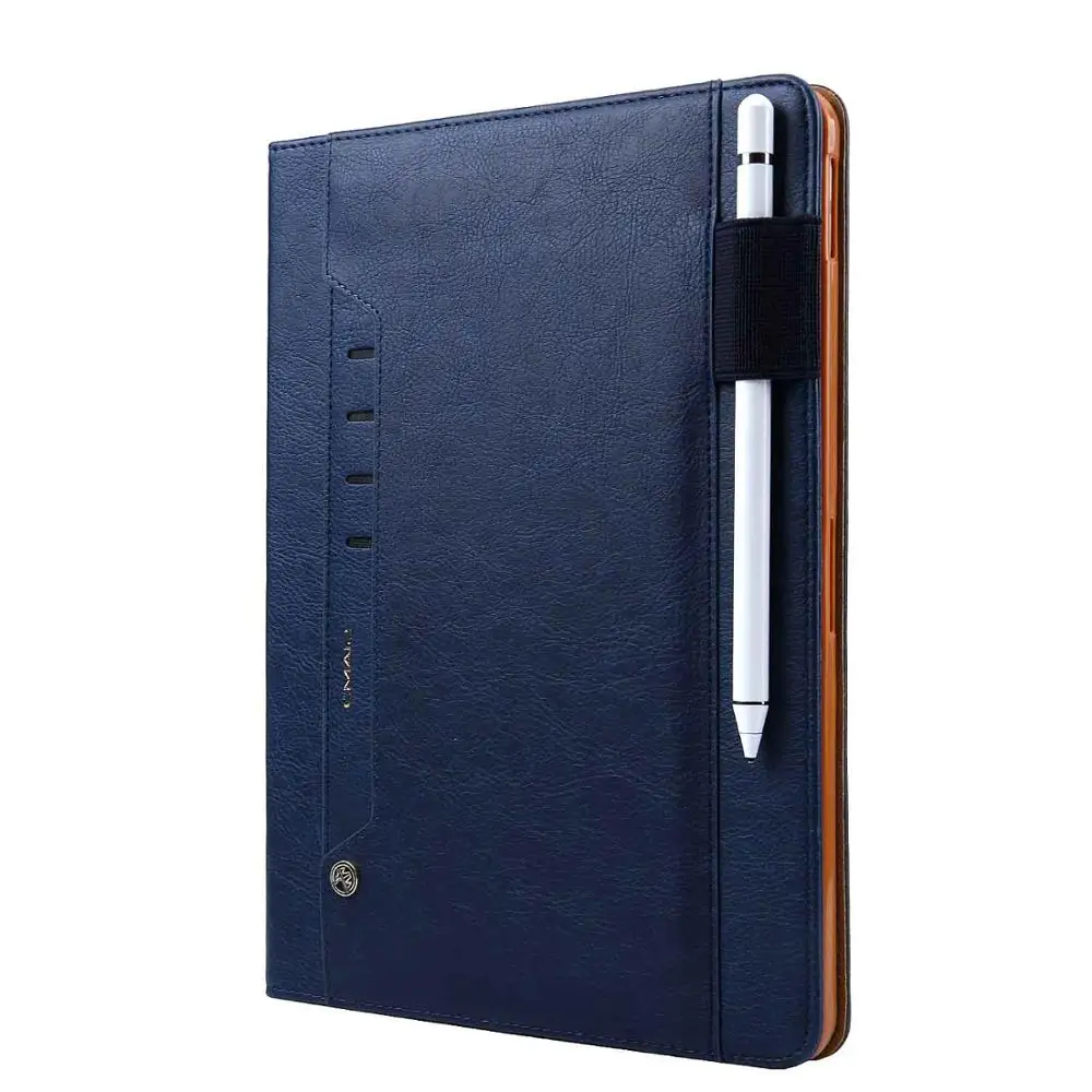 dark blue Роскошный чехол для iPad Pro, 11 дюймов,, выпуск, бизнес, складная подставка, чехол-книжка с отделением для карт, Кошелек, Чехол для iPad Pro 11, чехол s Coque - Цвет: dark blue