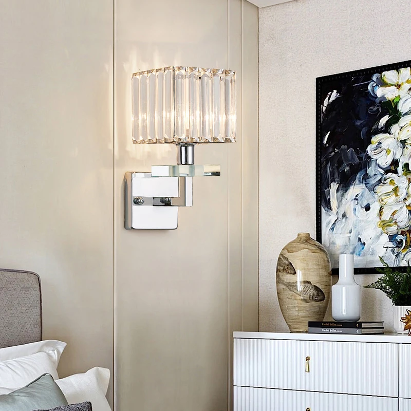 Длинная Хрустальная барная настенная лампа для гостиной отеля настенные