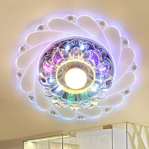 New Crystal LED Colorful Lighting Living Room Ceiling Fixture Chandelier Decor Light Interior Design Modern Fashion