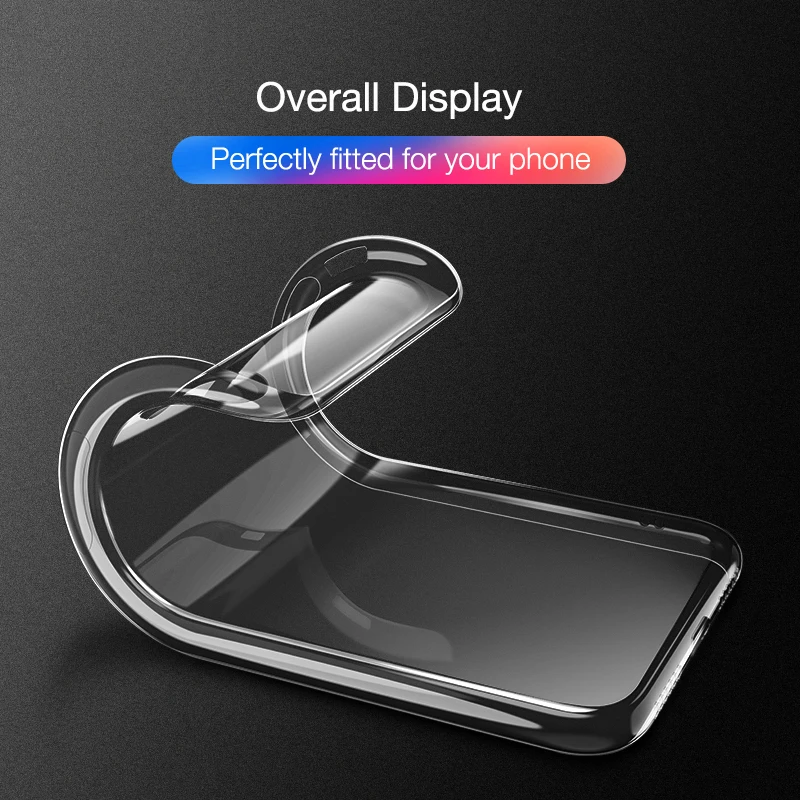 Чехол для iPhone 8 Plus 7 6 6S прозрачный силиконовый мягкий ТПУ чехол задняя крышка XS X MAX