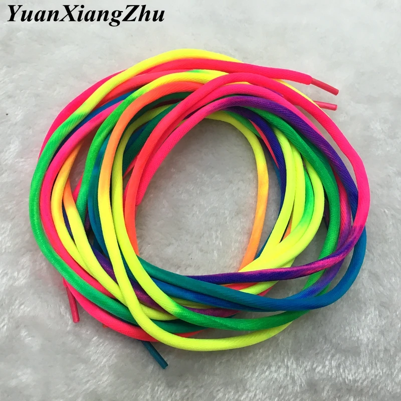 

1 Pairs Rainbow Round Rope Canvas Athletic Shoelace Sport Sneaker Shoe Laces Strings 100CM 120CM YC-1