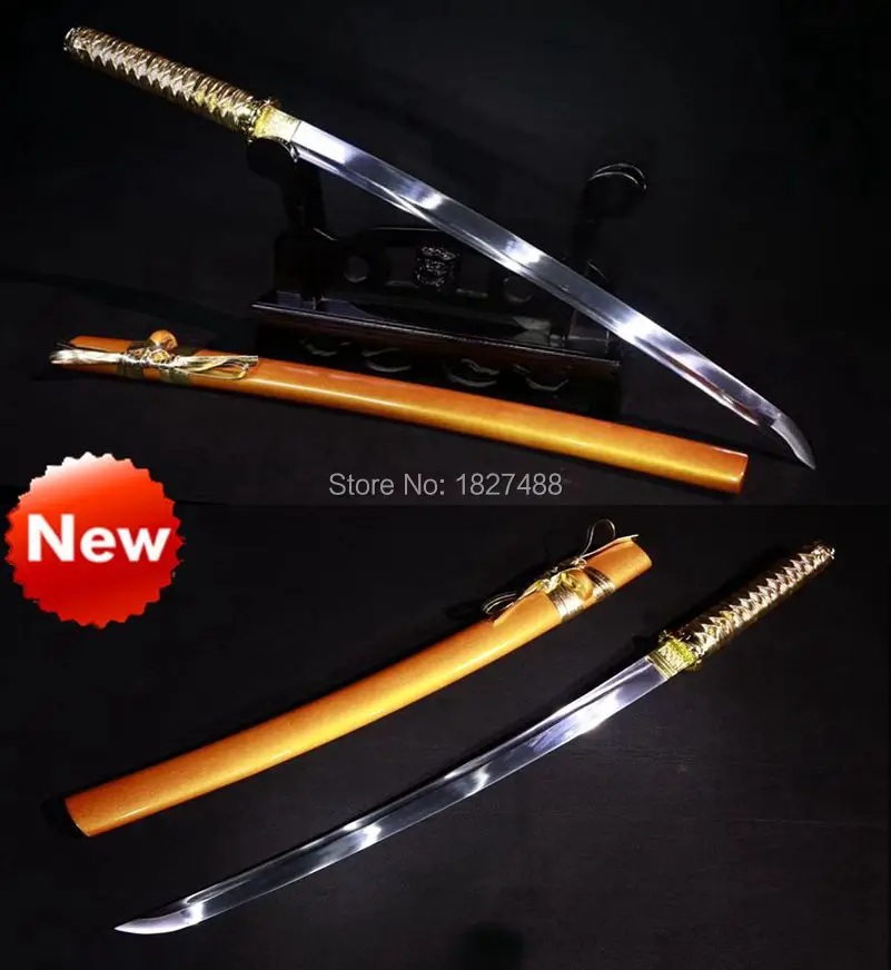 Ручная ковка пружинное стальное лезвие гибкий Wakizashi бритва острый японский