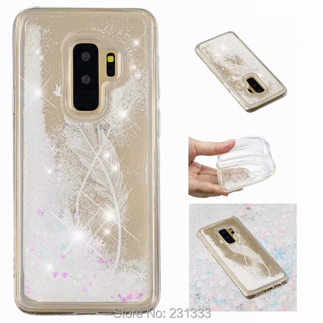Мягкий блестящий чехол C ku из ТПУ с жидким зыбучим песком для Samsung Galaxy S7 EDGE S8 PLUS S9 A8