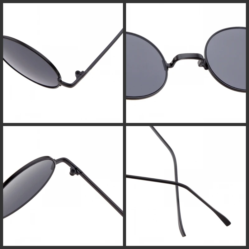 Long Keeper Round Sunglasses Men Women Fashion Retro Metal Sun Glasses Eyeglasses Eyewear Spectacles HD Lens Shade UV400 Outdoor
