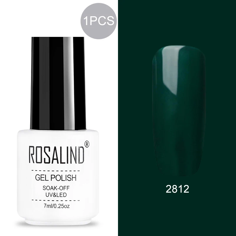 2812 ROSALIND Гель-лак для ногтей полигелевый лак Гибридный Полупостоянный УФ-лак для маникюра верхнее Базовое покрытие грунтовка Гель-лак для ногтей Laquer - Цвет: 2812