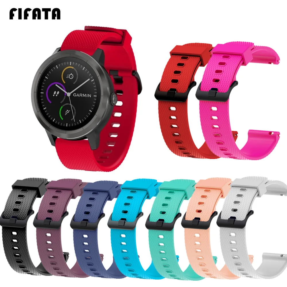 FIFATA 20 мм ремешок для Garmin Vivoactive 3 Venu Forerunner 245/245M/645 Смарт часы браслет Samsung Galaxy 41
