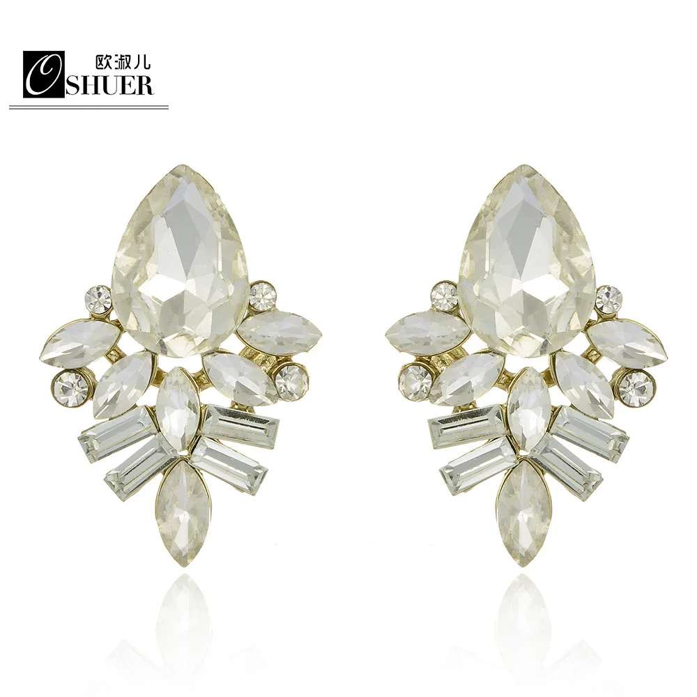 New arrive 6 colors Crystal earrings for women stud | Украшения и аксессуары