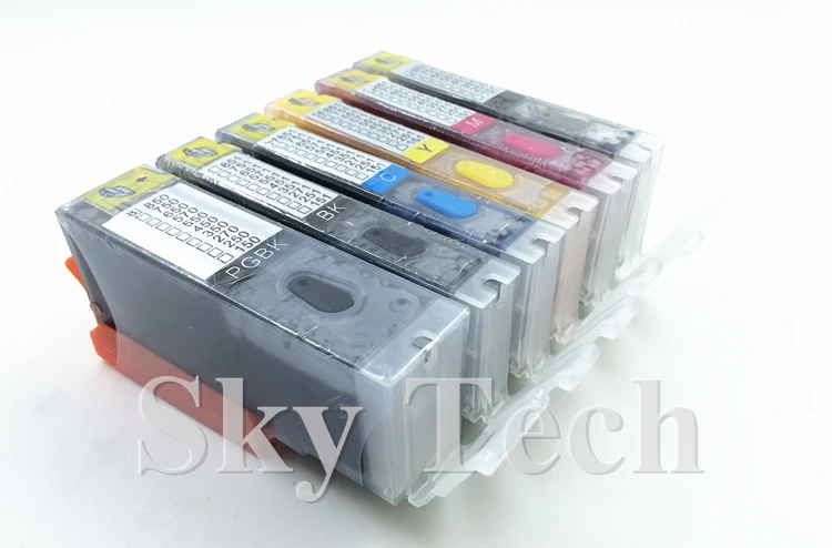 6PK полный чернильный многоразовый картридж для PGI450 CLI451 Костюм canon MG5440 MG5540 MG8740 IX6540